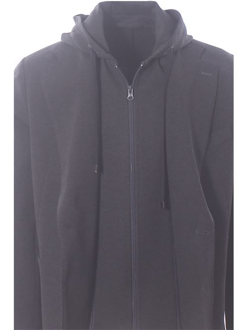 jacket with bib in technical jersey DETWELVE | NF-TWO B JKT G101DK GREY